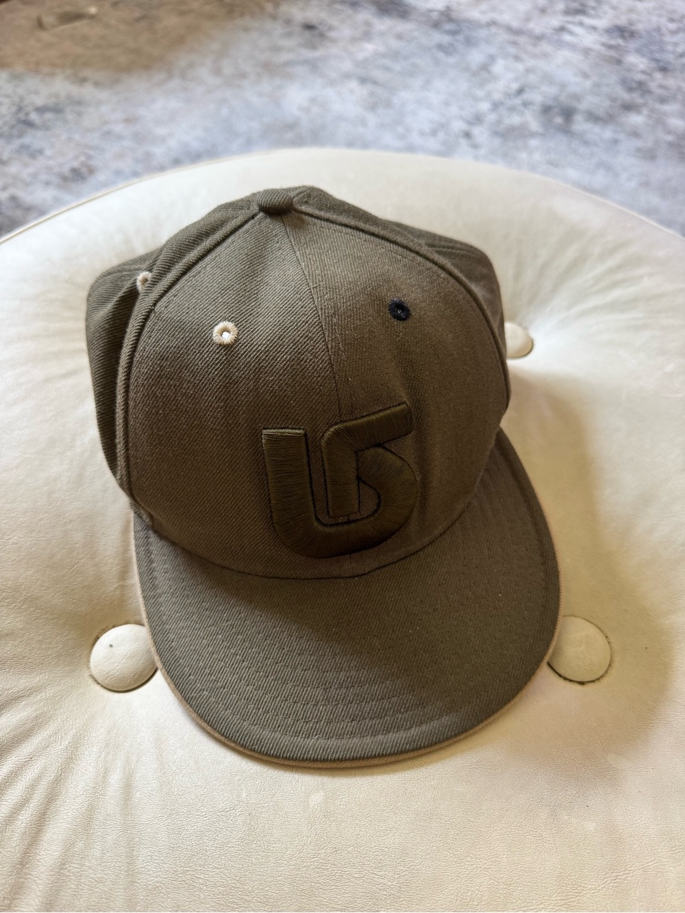 Burton Men's Olive Green Baseball Cap with Embroidered Logo